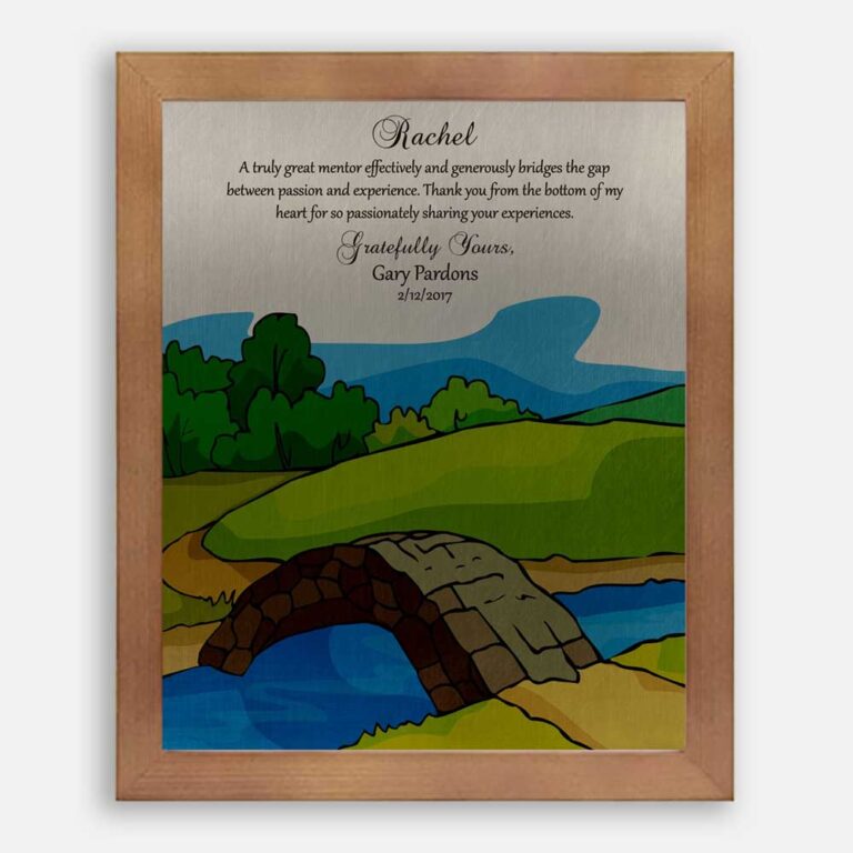 Personalized Handcrafted Gift With A Thank You Message To Mentor