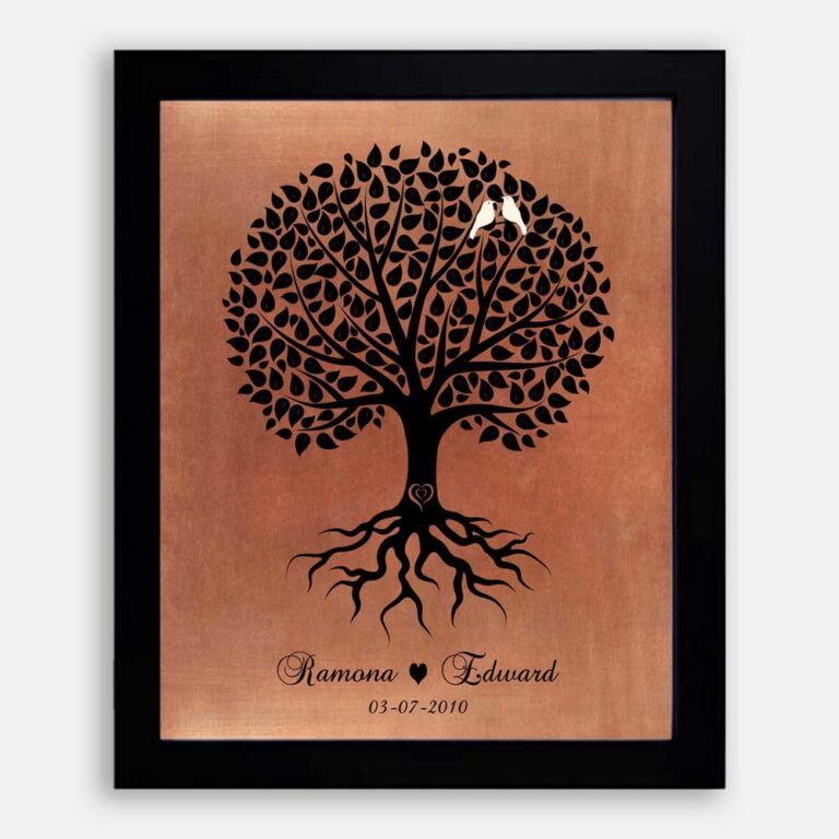 A Tree With Root & 2 Birds