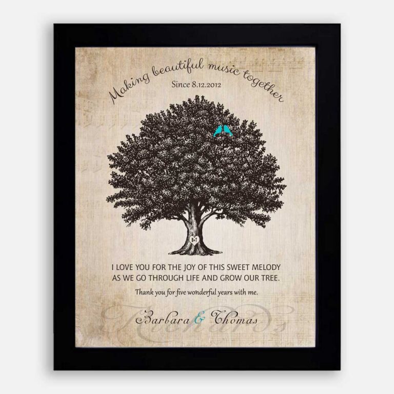 A Family Tree & Blue Birds Making Melodious Music