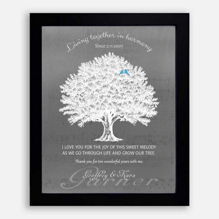 A Family Tree & Blue Birds Living Together