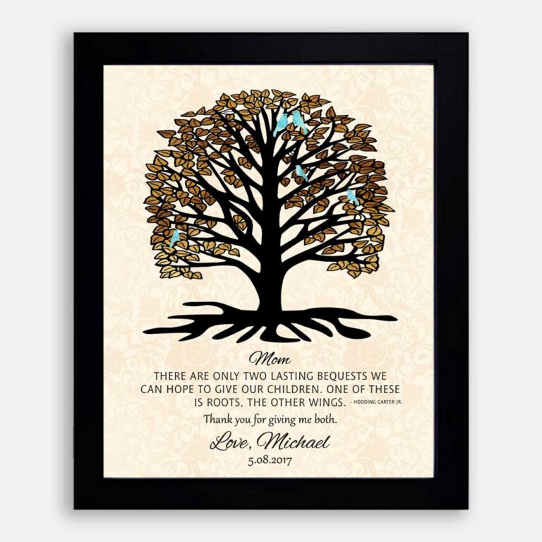 A Handcrafted Gift With A Heartfelt Message From Husband With Rooted Tree