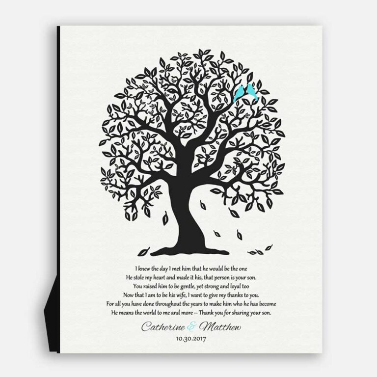 A Handmade Gift From Bride To Parents Of Groom