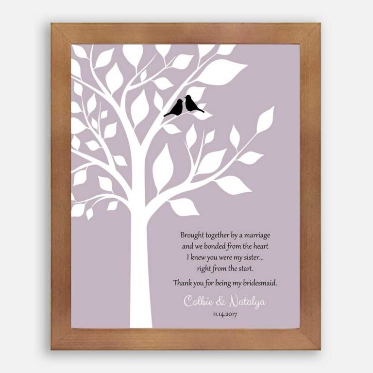 Personalized Gift For Sister In Law With A Sweet Poem Saying Thanks
