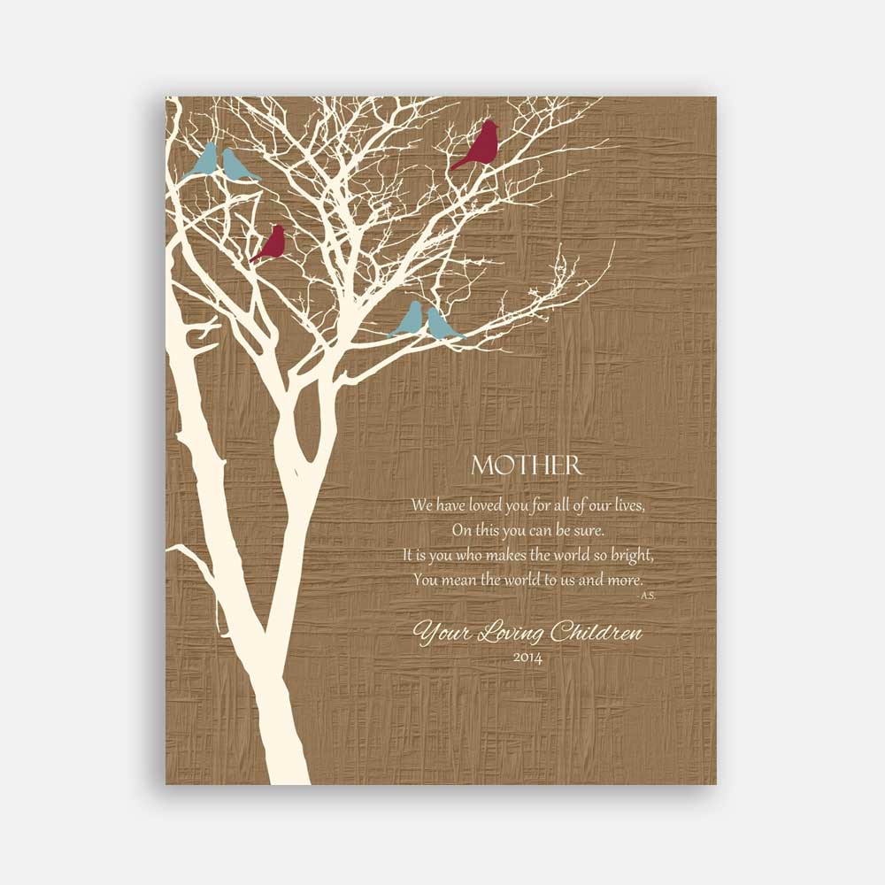 Mothers Day Gift For Mum Gift From Bride or Groom Family Tree Wedding Poem Verse Thank You Gift Birthday Gift #CWA-1034