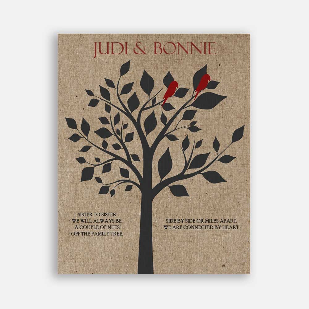 Sister to Sister A Couple of Nuts Miles Apart Bridesmaid Gift New Sister in Law #CWA-1038