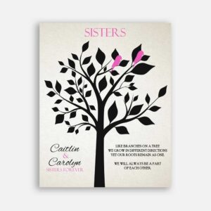 Sister Black And Pink We Will Always Be A Part of Each Other Bridesmaid Gift Maid of Honor Gift #CWA-1041
