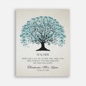School Teacher Appreciation End of Year Gift From Students Class Family The Tree Was Happy #CWA-1051