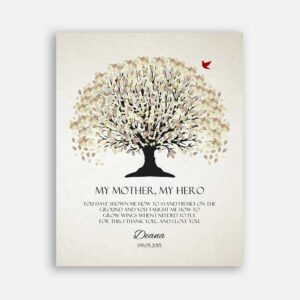 Mom My Mother My Hero Taught Me To Grow Wings Beige Canopy on Off White Background #CWA-1069