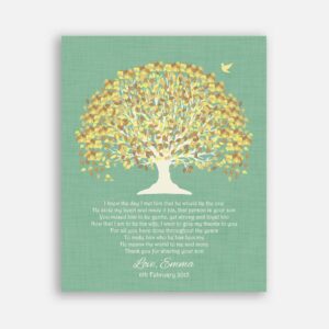 Mother of Groom Yellow Canopy on Green Background I Knew The Day I Met Him #CWA-1080