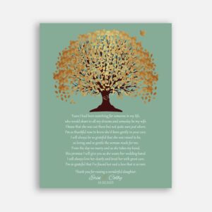 Mother of Bride Parents Golden Canopy Leaves on Seafoam Years I Had Been Searching #CWA-1081