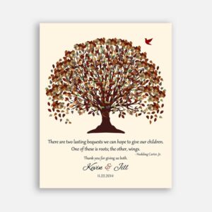 Mom and Dad Two Lasting Bequests Hodding Carter Jr Fall Canopy on Cream Background #CWA-1109