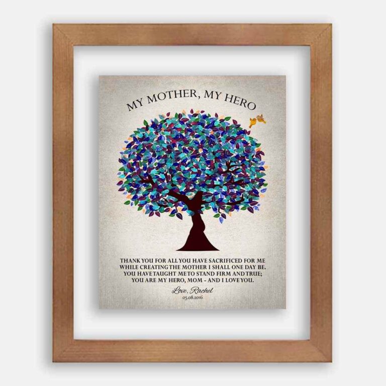 Gift From Daughter or Son Watercolor Tree With Poem #1224
