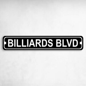 Billiards Boulevard Novelty Metal Street Sign to add to your sign collection.