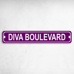 Diva Boulevard Novelty Metal Street Sign to add to your sign collection.