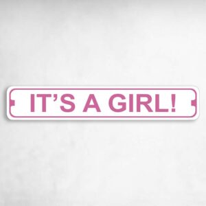 It's a Girl Novelty Metal Street Sign to add to your sign collection.