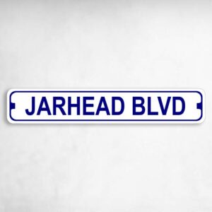 Jarhead Boulevard Novelty Metal Street Sign to add to your sign collection.