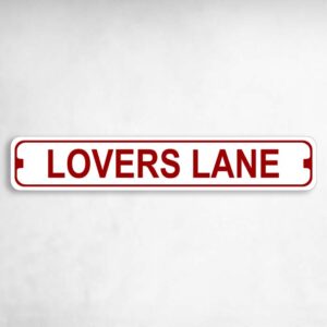 Lovers Lane Novelty Metal Street Sign to add to your sign collection.
