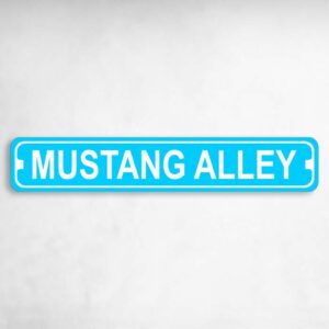 Mustang Alley Novelty Metal Street Sign to add to your sign collection.