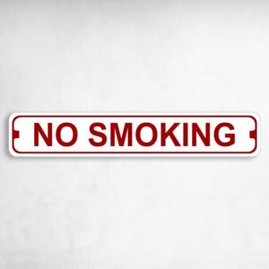 No Smoking Novelty Metal Street Sign to add to your sign collection.