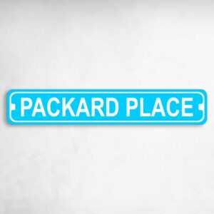 Packard Place Novelty Metal Street Sign to add to your sign collection.
