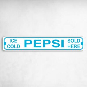 Pepsi Sold Here Novelty Metal Street Sign to add to your sign collection.