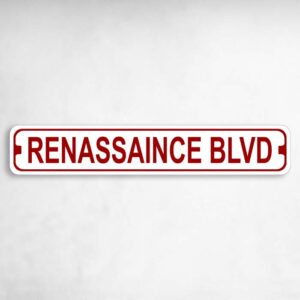 Renassaince Boulevard Novelty Metal Street Sign to add to your sign collection.