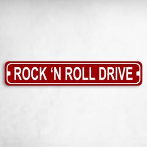 Rock N Roll Novelty Metal Street Sign to add to your sign collection.