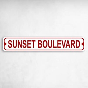 Sunset Boulevard Beach Novelty Metal Street Sign to add to your sign collection.