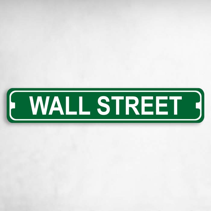 Wall Street Novelty Metal Street Sign to add to your sign collection.