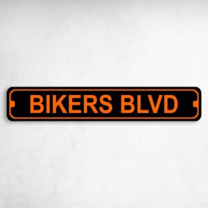 Bikers Blvd Harley Novelty Metal Street Sign to add to your sign collection.