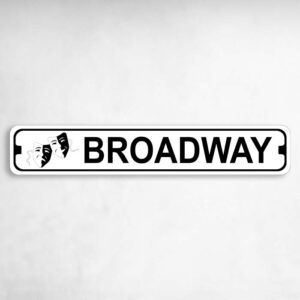 Broadway Comedy Tragedy Masks New York Novelty Metal Street Sign to add to your sign collection.