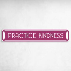 Practice Kindness Collectible Eco-Friendly Novelty Sign Novelty Metal Street Sign to add to your sign collection.