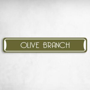 Olive Branch Collectible Eco-Friendly Novelty Sign Novelty Metal Street Sign to add to your sign collection.