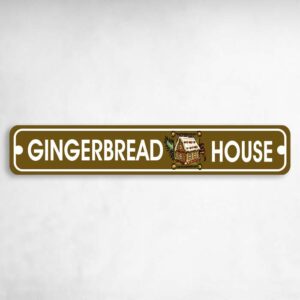 Gingerbread House Christmas Holiday Novelty Metal Street Sign to add to your sign collection.