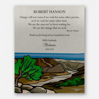 Personalized Gift For Mentor, Leader Gift, Sea Landscape, Inspiration Gift For Teacher, Thank You Gift For Boss, Barack Obama Quote, 1811
