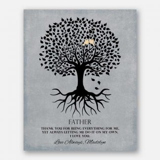 Gift For Father Family Tree Roots Thank You For Being Everything Personalized Gift For Father’s Day #LT-1113