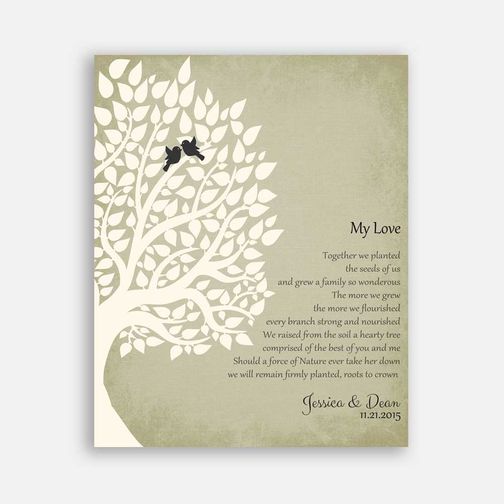 Personalized Gift For Anniversary My Love Poem Our Tree