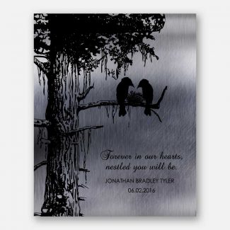 Sympathy Gift of Condolence Memorial Loss of Baby Child Stillborn Nestled in Our Hearts Personalized #1355