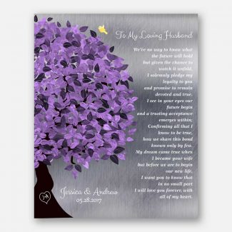 Gift from Bride to Groom on Wedding Day Personalized Gift For Husband Love Poem  #1491