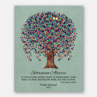 Personalized, Gift for Boss, Mentor, Weeping Willow Tree, Tin, John Quincy Adams Quote – WWT #1510