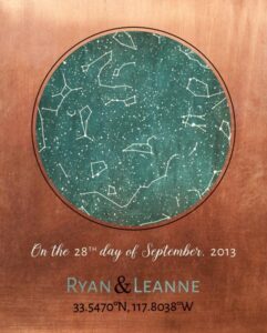 Read more about the article Custom Art Proof Night Sky Star Map for Ryan A.
