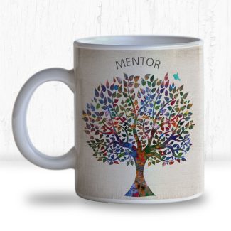 Watercolor Mentor Tree Leader Quote Personalized Coffee Mug