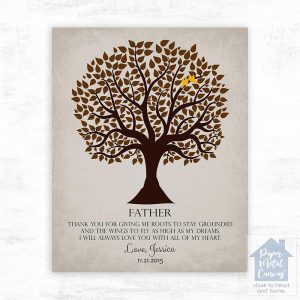 Tree Silhouette Wedding Wall Plaque Gift for Father LTC-1144