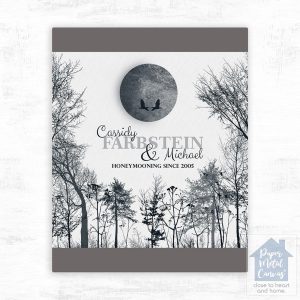 Full Moon Tree Forest Anniversary Wall Plaque Gift for Couple LTC-1149