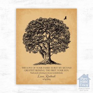 Old Oak Tree Wedding Wall Plaque Gift for Mother Of The Groom LTC-1157