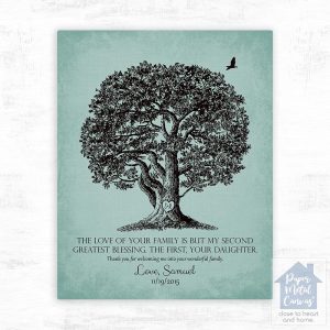 Old Oak Tree Wedding Wall Plaque Gift for Mother Of The Bride LTC-1158