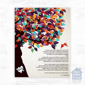 Half Tree 10th Anniversary Wall Plaque Gift for Couple LTC-1169