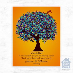 Peacock Tree Family Appreciation Wall Plaque Gift for Parents LTC-1186