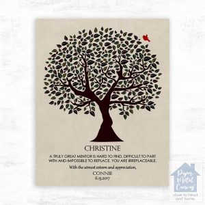 Dark Olive Tree Leadership Appreciation Wall Plaque Gift for Mentor LTC-1202
