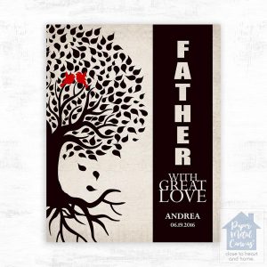 Half Tree with Roots Father's Day Wall Plaque Gift for Dad LTC-1228